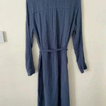 Michael Stars NWOT  Cleo Gauze Button Up Shirt Dress Long Blue Size M Photo 7