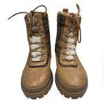 Lucky Brand  Tan and Plaid Lace-Up Boots Photo 1
