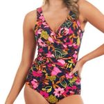 Seekers Australia Fuchsia Blooms Bella Tropical Print One Piece Swimsuit Size 10 Pink Photo 12