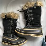 Sorel Joan of Arctic Suede Waterproof Fur Trim Black Winter Snow Boots 7 Scandi Photo 2
