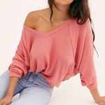 Free People We The Free,  FP Santa Clara Long Sleeve Thermal Top, Pink, Size M Photo 0