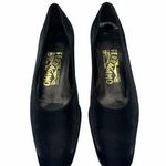Salvatore Ferragamo Vintage Ferragamo Size 7 AAAA Pumps Heels Black Satin Bling Closed Toe Women’s Photo 0