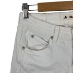 AMO White Twist Seam Midrise Sea Salt Ankle Skinny Jeans Size 26 Photo 3