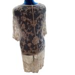 White Floral Lace Beach Coverup Kimomo Cardigan Sexy Sheer Women’s One Size Size undefined Photo 1