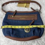 Liz Claiborne Jean Denim Faux Leather Trims bag Photo 8