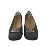 Salvatore Ferragamo  Women's Gray Leather Slip On Classic Pump Shoes Size 6.5 Photo 1