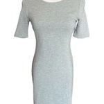 Old Navy Womens Half Sleeve Ribbed Heather Gray Midi Sheath Dress - Sz XS Petite Photo 0