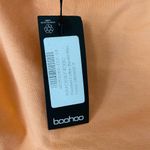 Boohoo sz 4 off shoulder peach bodycon maxi dress NWT Photo 7