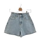 White Fox Boutique  Hurt Feelings Denim Shorts Powder Blue Wash Size XXS Photo 2