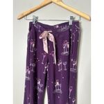 Soma Pajama Pants Size XS Ribbon Drawstring Lounge Purple Wine Champagne Fun Photo 1