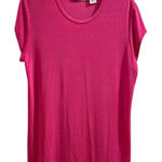 Chico's Chico‘s Travelers Bright Pink Stretch Knit Cap Sleeve Top 1 Medium Vintage Y2K Photo 0