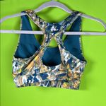 Tek Gear  Blue and Yellow Sleeveless Crop Top Photo 4