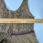 VTG JUST CRUISING BOHO HIPPIE EMBROIDERED WOMEN MIDI DRESS CORSET TIE M BROWN Size M Photo 10