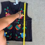 Vintage Ugly Christmas Ornaments Baubles Sweater Vest Bobbie Brooks XL Black Photo 6