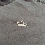 Adidas  Embellished Stripe Sleeve Black Short Sleeve Top sz M Photo 2