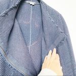 Vince Frayed Edge Scuba Moto Jacket Navy Size Medium Photo 10