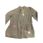 Ruff Hewn Womens Military Green Embroidered Cotton Jacket L SKU 7816 Photo 7