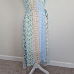 Blue Rain  Asymmetrical high low hem Floral Dress Womens Size Medium Photo 3