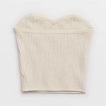 Aerie NWOT  Pearl Ribbed Sweater Tube Top - Heather Frost - XL Photo 6