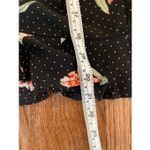 Blue Rain  black floral peplum cropped blouse xs Photo 7