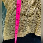 Gold Sweater Size Small Open Knit Short Sleeved Downtown Coalition Trendy Rare Photo 4
