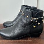 Valentino Garavani Black Pebbled Booties Photo 0
