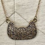 Gold tone long “purse” pendant necklace Photo 2