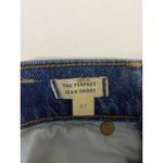 Madewell ‎ The Perfect Jean Short Size 27 High Rise Raw Hem Cut Off Blue Denim Photo 3