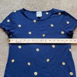 Blue Rain  Embroidered Sunflower Baby Tee‎ Navy Blue Size: Small Photo 1