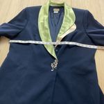 Midnight Velvet Women's Size 20W Blazer Navy Blue Lime Green Photo 5