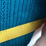 Turquoise Knit‎ Batwing Cardigan Y2K 2000s Boho Indie Sleaze Retro Medium Blue Photo 4