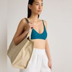 Quince NWT  100% European Linen High Waisted White  Shorts Sz L Photo 4