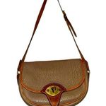Dooney & Bourke Vintage Cavalry Trooper Shoulder Bag Crossbody Taupe Camel Tan Photo 0