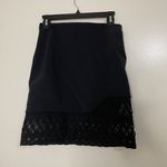 Jonathan Simkhai black lace eyelet trim detail short skirt size US 4 Photo 1