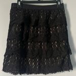Ann Taylor  petite black lace layered dress size 6 petite Photo 0