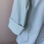 Lands' End Land’s End Wrinkle Free Striped 3/4 Sleeve Dress Shirt Photo 9