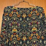 J. Jill Woman's Floral Printed Oversized Casual Tunic Blouse Size XS Black Photo 4