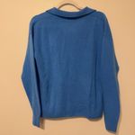 Filoro Cashmere Sweater Blue Polo Relaxed Fit Women’s Size Medium Pullover Photo 7