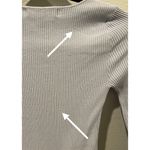 Urban Outfitters Round Neck Long Sleeve Cropped Light Blue Blouse Photo 4