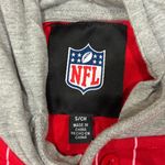 NFL  Kansas City Chiefs Red and Gray Striped Hooded Jersey Shirt Photo 2