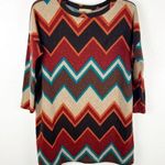 Cherish Southwestern Aztec Print 3/4 Sleeves Tunic Top, Size Medium/Large Photo 0