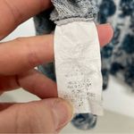 Brandy Melville Basil Lola Blue Floral Deep Scoop Neck Fit & Flare Mini Dress M Photo 4