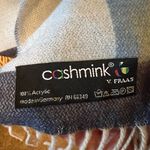 V. Fraas Vintage Blue Gray Scarf  Cashmink Made in Germany Fringe Edges Photo 2