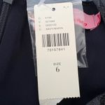 Eva Franco Anthropologie NWT Size 6 Navy Faux Leather Twofer Halter Mini Dress Blue Photo 8