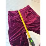 Lulus  Chic Splendor Wine Red Velvet Pleated High-Rise Wide-Leg Pants Luxe Size M Photo 8