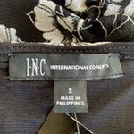 New INC Black and White Mosaic Peony Floral ruched pencil dress S Photo 8