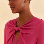 Farm Rio NWT Bright Pink Long Sleeve Bodysuit - size Large Photo 1