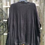 Blue Island Black embroidered beach swim coverup L Photo 5