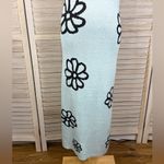 Wild Fable  Sleeveless Knit Sweater Maxi Dress Light Blue/Black Floral Print-M Photo 2