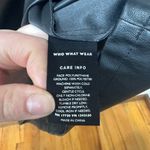 Who What Wear Black Faux Leather Shift-Dress Size Small Photo 6